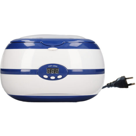 Nettoyeur Ultrasonique Numérique 600ml avec Minuterie pour Bijoux, Lunettes et Buses d'Imprimante - Alimentation EU 220‑240V 50Hz