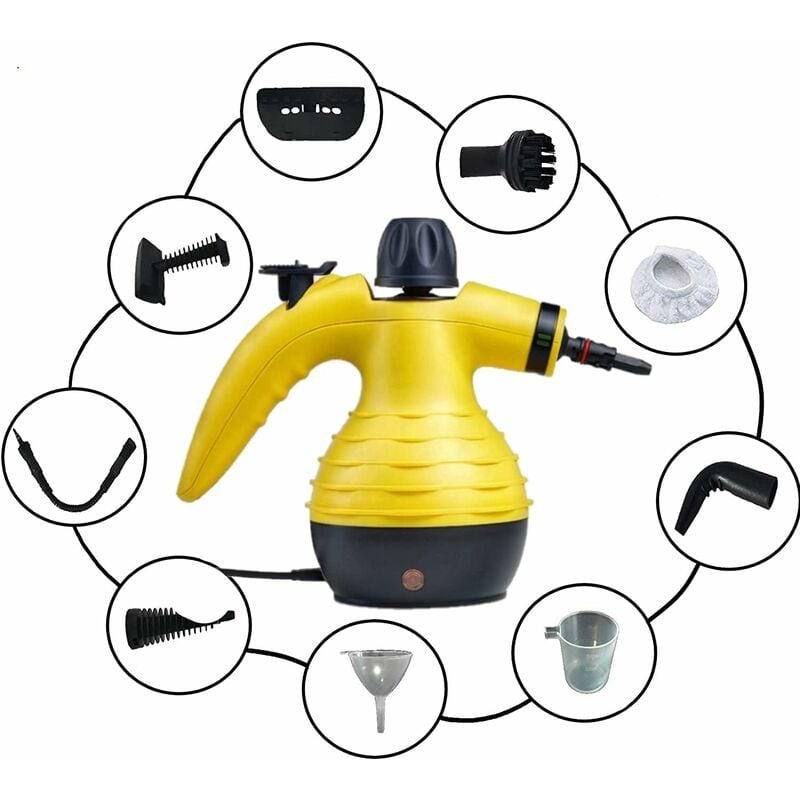 Beijiyi - Nettoyeur Vapeur à , Tapis, Tissus, Vitre, Matelas, Mur, Sol, Voiture, Moquette, Auto Portable Multi – Usage avec 9 Accessoires