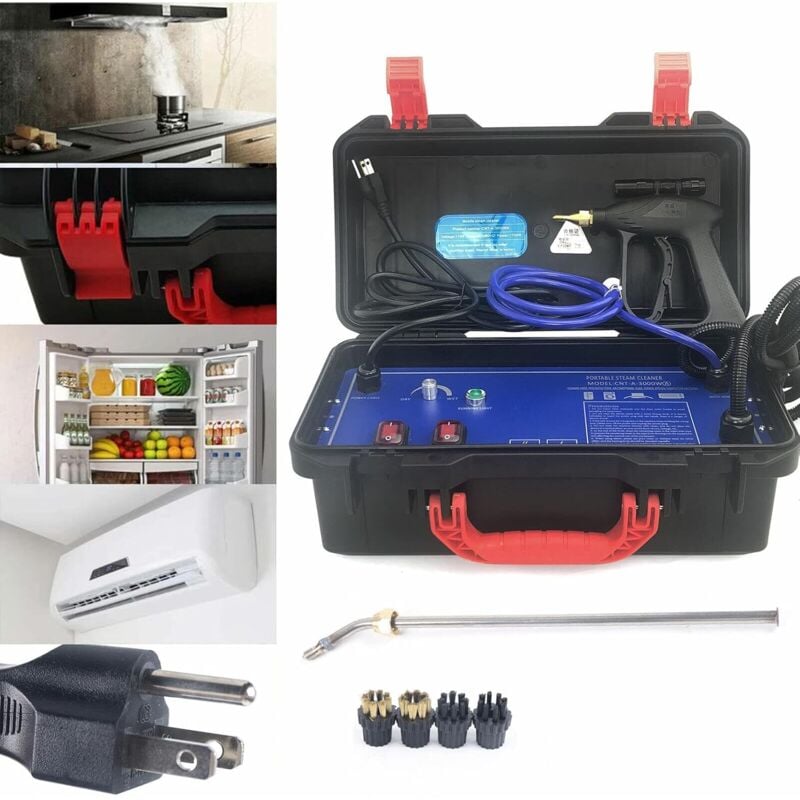 Nettoyeur Vapeur Haute Pression Auto Haute température Machine Hotte aspirante 3000W 220V