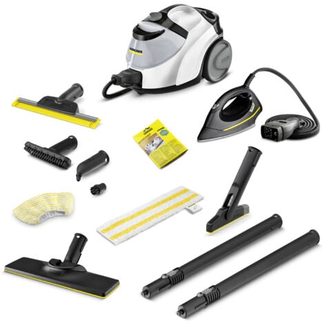 KÄRCHER Nettoyeur vapeur Karcher SC 5 EasyFix Iron Select Bath Edition - Multifonctions avec fer à repasser et brosse spéciale joints - 2200 W - 4,2 bars - autonomie illimitée