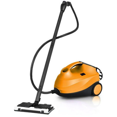 Nettoyeur Vapeur Polyvalent avec 19 Accessoires Sans Produit Chimique Balai Vapeur de 2000W 4 Bars avec Réservoir de 1,5 L Orange