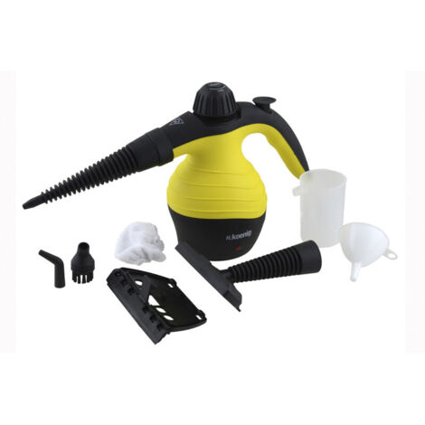 Nettoyeur vapeur portable 1000W – Pression 4,2 bars – Capacité 300ml – Pour nettoyage efficace de surfaces difficiles d'accès – Hkoenig