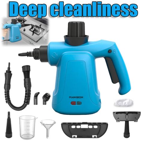 Nettoyeur vapeur portable multi-surfaces sous pression avec 9 accessoires, nettoyeur vapeur multifonctionnel pour la maison, idéal pour nettoyer les sols, les tissus d'ameublement