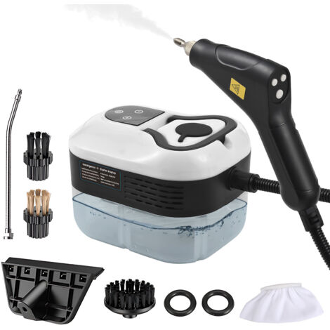 Nettoyeur Vapeur Portatif avec 6 Accessoires et Écran Tactile [1.2L Tank, 105℃] - 6 Niveaux Pression, Manchette Portable, pour Sols Fenêtres Cuisine Sofa