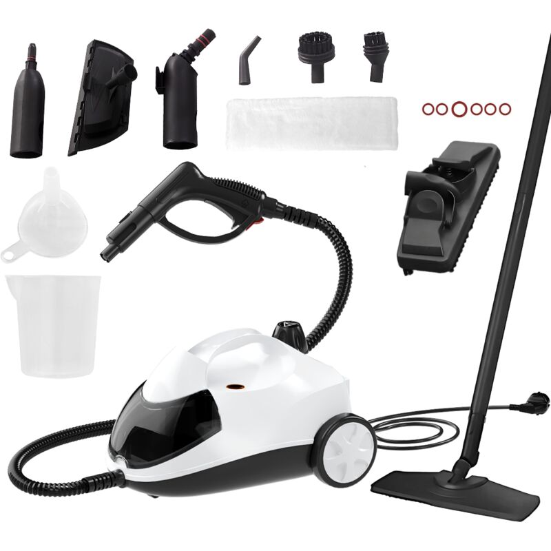 Nettoyeur Vapeur, Pression Vapeur : 4,5 bar, Temps Préchauffage : 7 min, Puissance : 2000W, Surface : 80m², Réservoir : 2l, Set de Nettoyage de Sol &