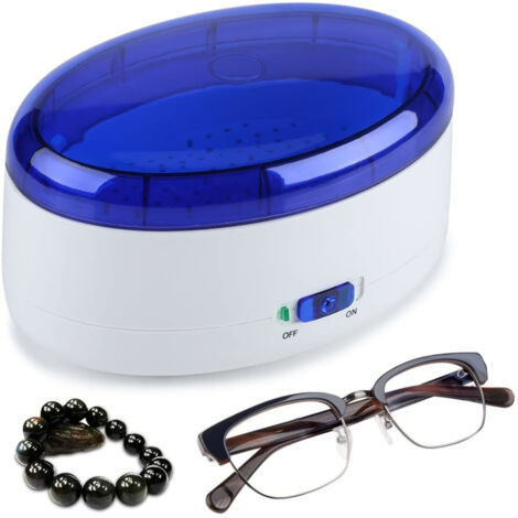 Nettoyeur Vibrant Multifonction USB/AA Batteries avec Panier Amovible pour Bijoux, Lunettes, Médailles  Machine Compacte 18x13x11cm ABS