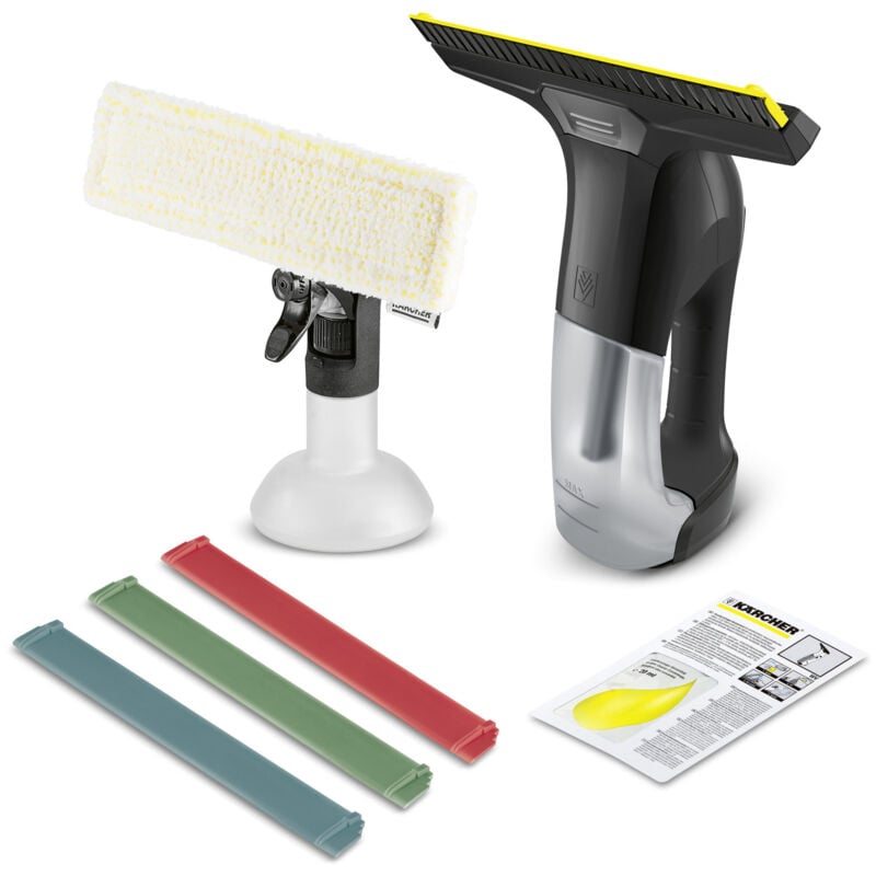Lave vitres électrique Karcher WV 6 Plus Multi Edition - autonomie 100 min - pulvérisateur et bonnette microfibres - 3 raclettes de rechange