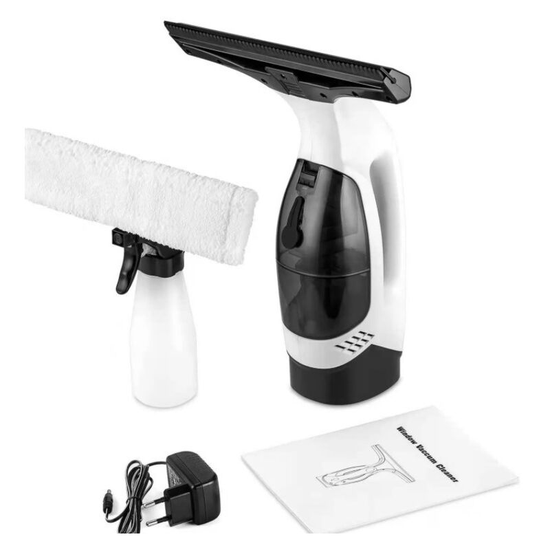 Nettoyeur Vitres Electrique Aspirateur à Batterie rechargeable avec réservoir amovible, vaporisateur, essuie-glace de rechange