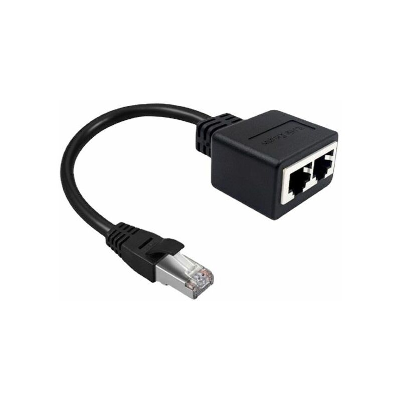 Network adapter RJ45 1 to 2,RJ45 a male-female double adapter (15cm) It is used to switch the network