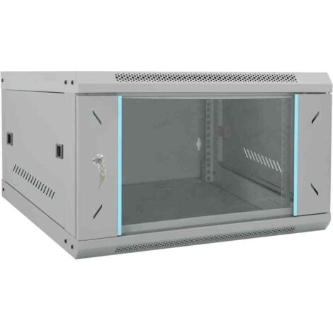 Network Cabinet with Storage Grey 53 x 60 x 30 cm Steel vidaXL