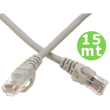Network Cable Lan Ethernet Rj45 15 Metres Category 5 Extension Cable 15mt Utp