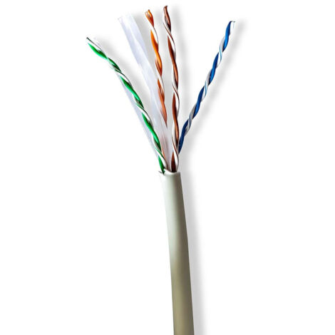 Network cable roll cat6 stranded uutp bare copper 3050 m indoor round lszh grey pull box 83