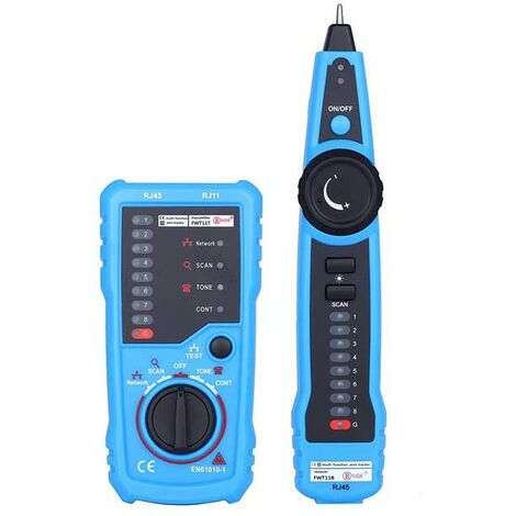 Network Cable Tester, RJ11 RJ45 Line Finder, Multi-Function Wire Tracker with Probe, LAN Ethernet Network Cable Maintenance Snack, Telephone Line Test