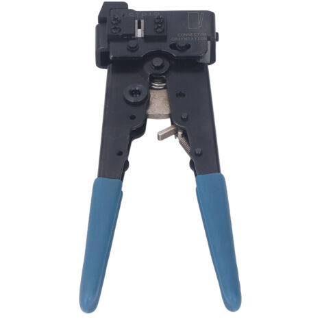 Network Crimper Carbon Steel Head Anti Slip Rubber Handle 8P Ratchet Structure RJ45 Crimping Tool