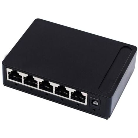 Network Switch and Hub - 5-Port Gigabit Ethernet Switch, RJ45 Hub with Plastic Case, 10-100-1014M