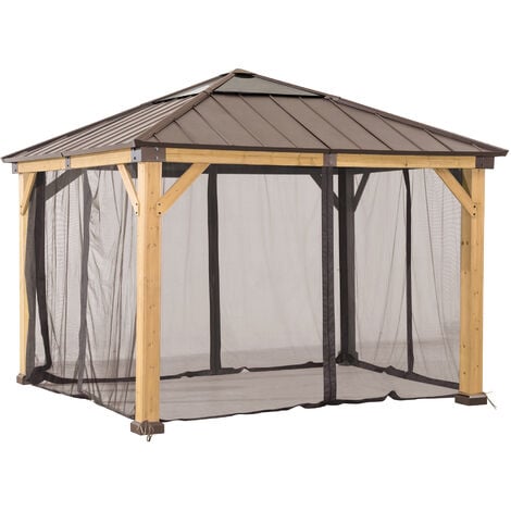 SUNJOY Netz für Zedernholz Gazebo - 335cm x 393cm