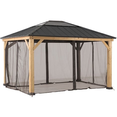 SUNJOY Netz für Zedernholz Gazebo - 393cm x 452cm