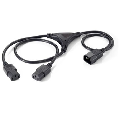 Netzkabel equip iec-Stecker auf 2 iec-Buchsen 1,8m 112210