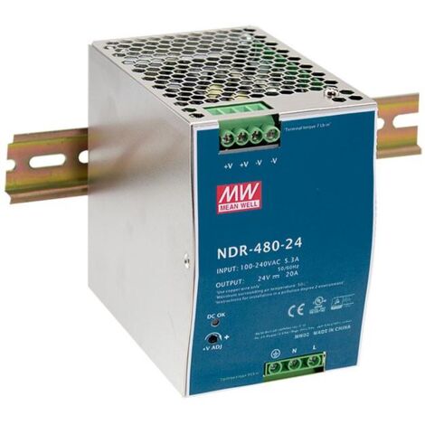 Netzteil 24vdc 480w 20a Schiene Din Mw Ndr-480-24