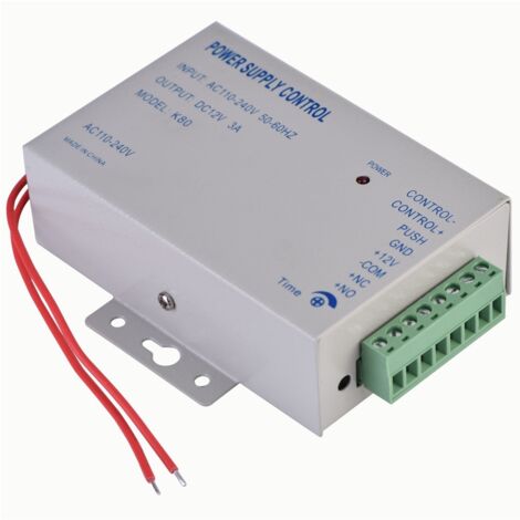 Netzteil für Türzugangskontrolle, 110–240 V Wechselstrom auf 12 V Gleichstrom, 3 A, 30 W