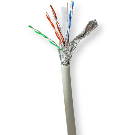 Netzwerk kabel rollen cat6 litzenleitung sftp reines kupfer 3050 m innenbereich rund lszh grau kartonverpackung