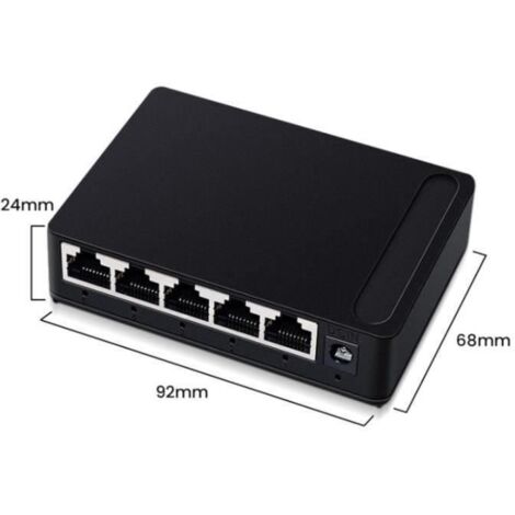 Netzwerk-Switch und Hub – Gigabit-Ethernet-Switch mit 5 RJ45-Ports (10–100–1007 Mbit/s)