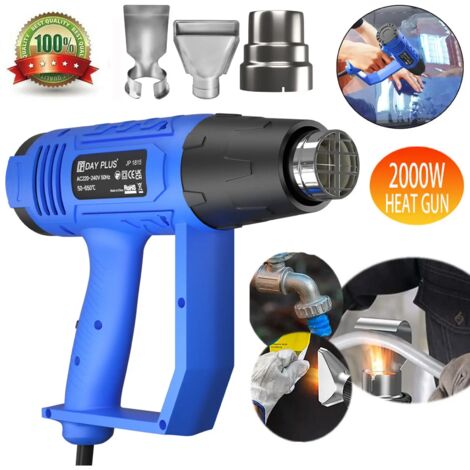 Neu 2024 2000W Heißluftpistole Heißluftfön Heißluftgebläse Mit 3 Düsen Max 600°C
