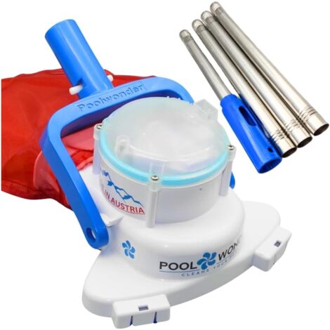 Neu 2024 Poolwonder Cleverix Akku Poolsauger - super handlicher Poolreiniger Made in Austria mit 2m Starterkit-Stange