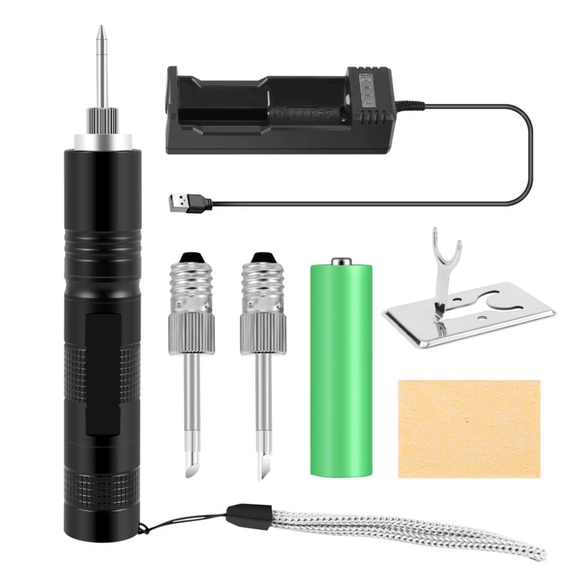 Image of Neu E10 Interface Batterie Lötkolben Elektrische usb Wireless 18650 Powered mit led Licht