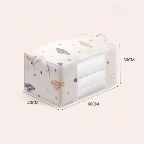 NEU Faltbare Aufbewahrungstasche für Kleidung, Decken, Bettdecken, Kleiderschränke, Pullover, Organizer-Box, Beutel, Kleiderschrank-Organizer mit Griff – Groß