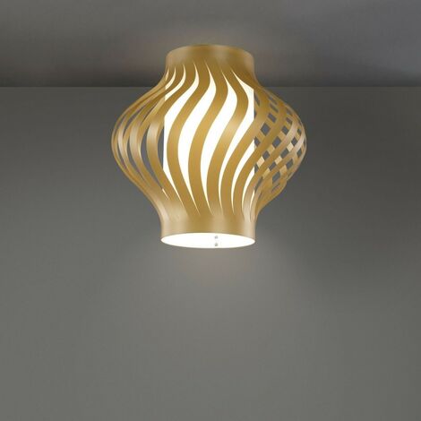 Neu Gold Deckenleuchte Cm. 40 x 39 Std