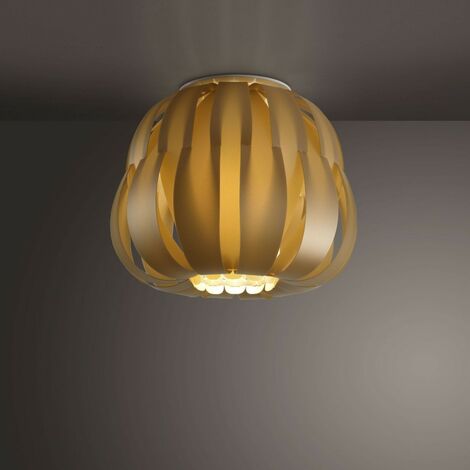 Neu Gold Deckenleuchte Cm. 42 x 33 Std