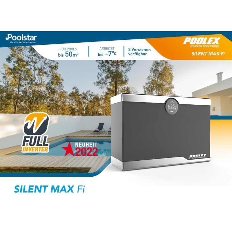 Poolex - Neu Silent Max 125 Wärmepumpe Fi Wifi 12kw Poolheizung Silentmax