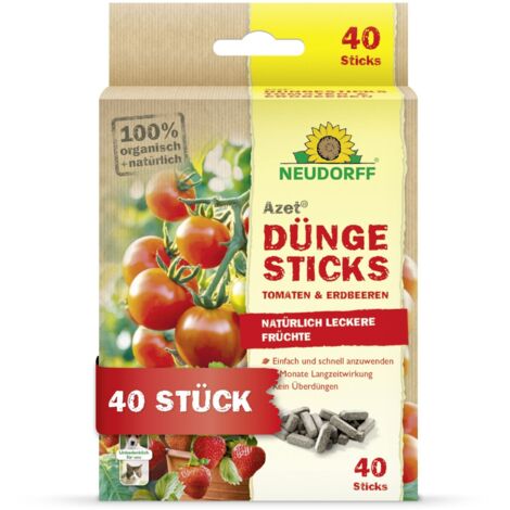 Neudorff Azet DüngeSticks für Tomaten und Erdbeeren - 40 Stück