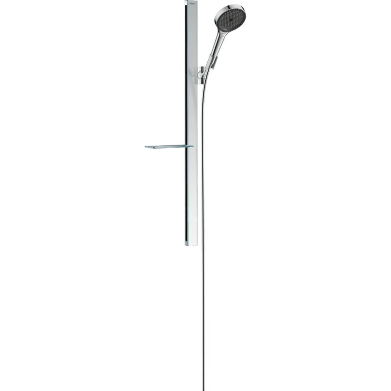 Hansgrohe Rainfinity - Ensemble de pommeau de douche 130, 3jet, barre de douche 90 cm et flexible, EcoSmart, chrome 27672000