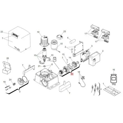 Neue langsame Wellengruppe für Motor 740 741 DELTA Ersatz FAAC 63000509