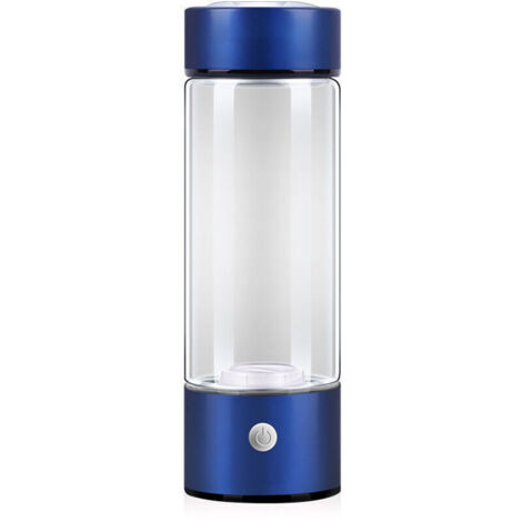 Neue Wasserstoffwasserflasche, tragbarer Wasserstoffwasserionisator, Wasserstoffwassergenerator, wiederaufladbar für wasserstoffreiches Wasser (blau)
