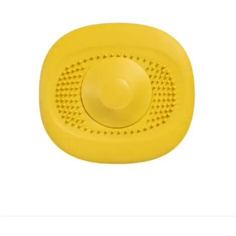 Neuer Haarfänger für Waschbecken, Küchenabflüsse, Spülbeckenfilter, Badewannen-Bodenablaufstopfen, Sieb, universelles Anti-Verstopfungs-Zubehör, gelb