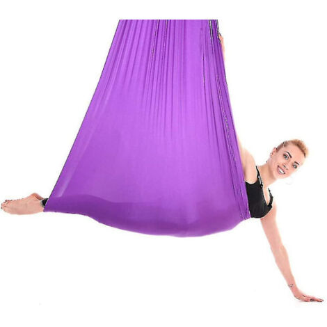 Neues Aerial-Yoga-Schaukel- und Hängematten-Set 2025 für mehr Flexibilität und Schmerzlinderung [DB] lila 100280CM lila