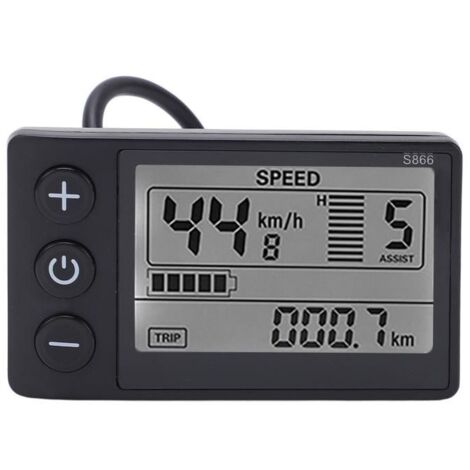 NEUF écran LCD pour vélo électrique S866 Vélo électrique S866 LCD Display Meter 24V 36V 48V Panneau de commande avec prise -YES