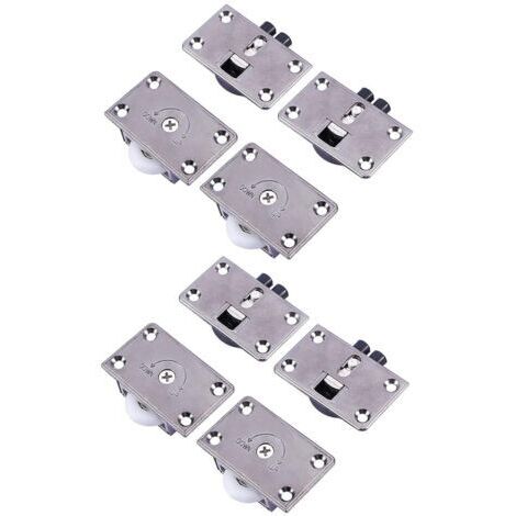 Neuf Type Roulements à Bille Coulissant Pièces Armoire de Roulette Placard la Porte Poulie Coulissante Diamètre 24mm Roues Roulettes 4 Paires