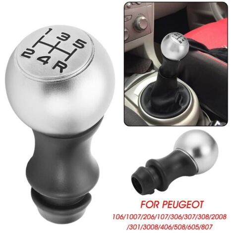 NEUFU 5-Vitesse Pommeau Levier de Vitesse Pour Peugeot 106 206 207 307 407 508