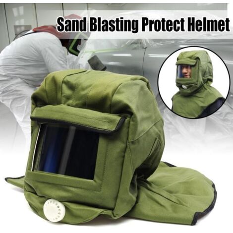 NEUFU Masque Casque Protection Lentille Sablage Sableuse Sable Anti Poussière Vent