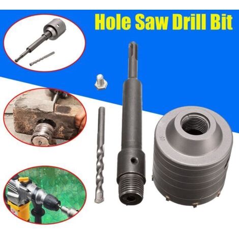 NEUFU SDS Plus Adaptateur 65mm Scie-cloche Trou Perceuse Foret Béton Ciment Pierre Mur