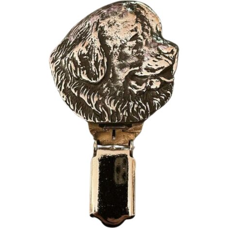 Neufundländer, Newfoundland, Water Lair - Brosche mit Clip, Startnummernhalter, versilbertes Abzeichen für eine Hundeausstellung von Art-Dog