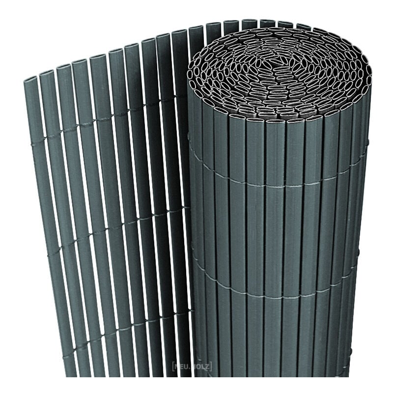 

Estera de PVC (90x300cm) (gris) protector contra el viento - pantalla de privacidad, para jardín, balcón y terraza