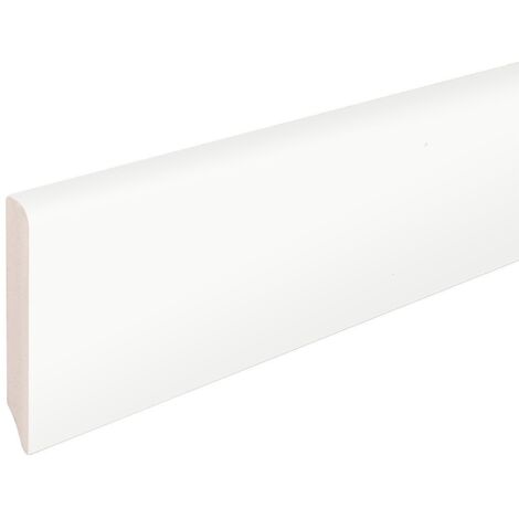 Neuhofer Fußleiste 196 cm x 60 x 10 mm weiß Sockelleisten & Fußleisten
