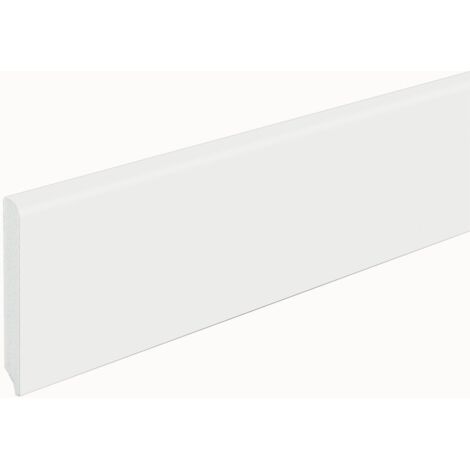 Neuhofer Fußleiste 202 cm x 80 x 10 mm weiß Sockelleisten & Fußleisten