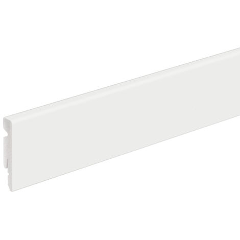 Neuhofer Fußleiste 220 cm x 60 x 11 mm weiß Sockelleisten & Fußleisten