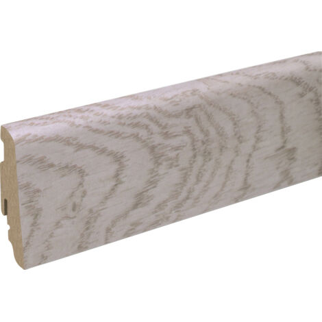 Neuhofer Fußleiste 240 cm 58 x 19 mm Eiche hell Sockelleiste